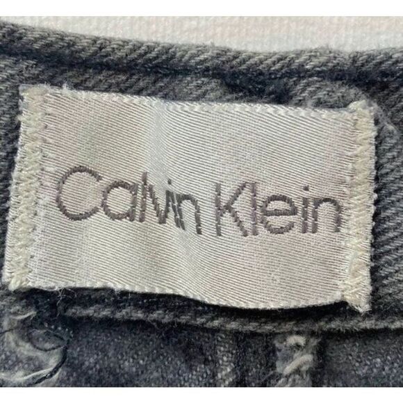 Calvin Klein Vintage Black High Waist Straight Tapered Leg Jeans Size 5 - Picture 4 of 16